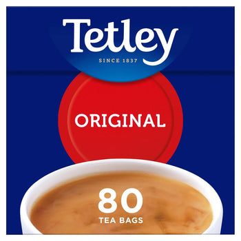Bolsitas de té Tetley 80 por paquete 