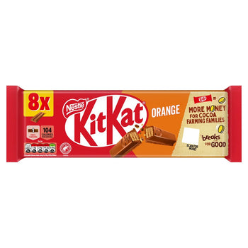 KitKat 2 Finger Orange Chocolate Biscuit Bar 8 per pack