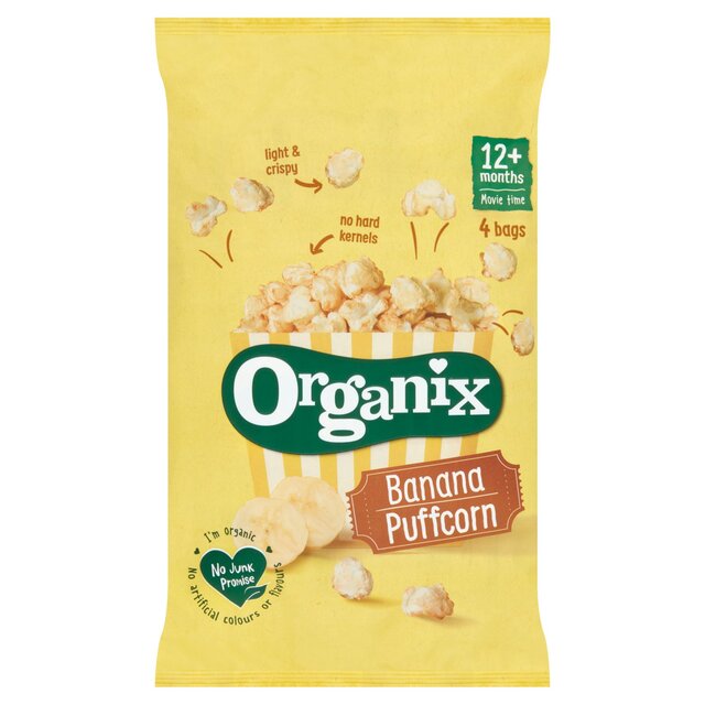 Organix Banane Bio -Puffcorn 12 Monate+ Multipack 4 x 10g