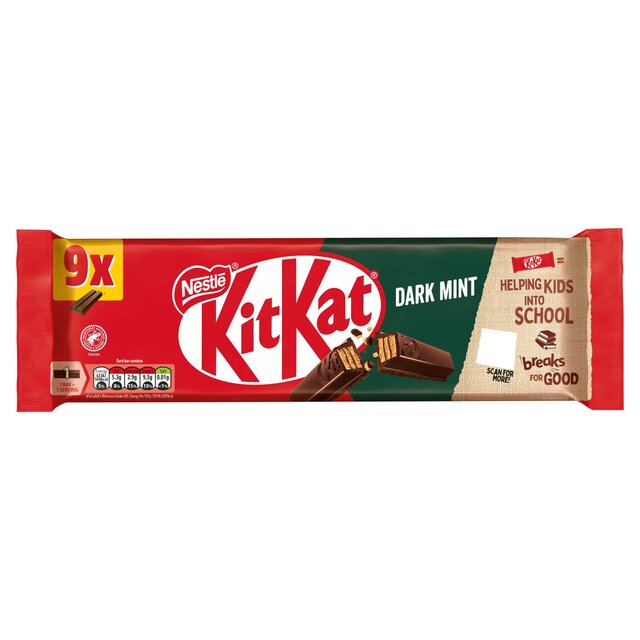 Kitkat 2 Finger dunkle Minze Schokoladenkeks Bar 9 pro Pack