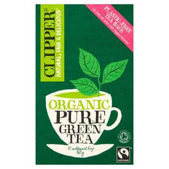 Clipper Organic Fairtrade Bolsas de té verde 20 por paquete
