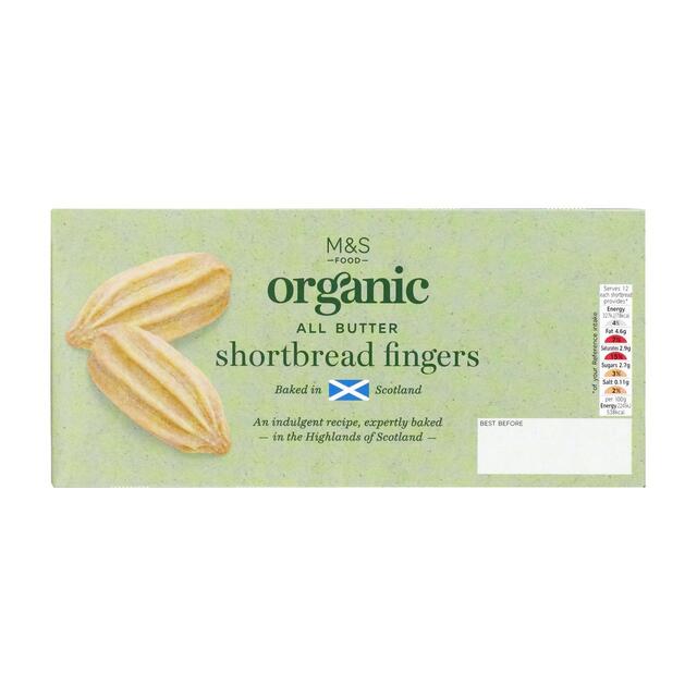 M&S orgánica All Butter Shortbread Fingers 175G