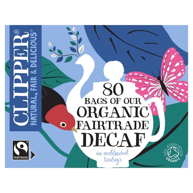 Clipper Organic Sacs de thé naturellement décaféinés 80 par paquet
