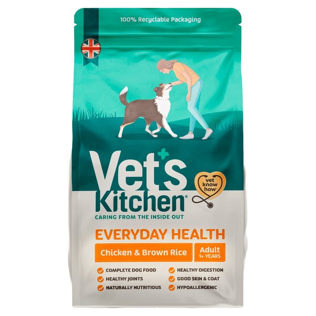 Vet's Kitchen Adult Chicken & Brun Rice Dry Chog Aliments 3kg