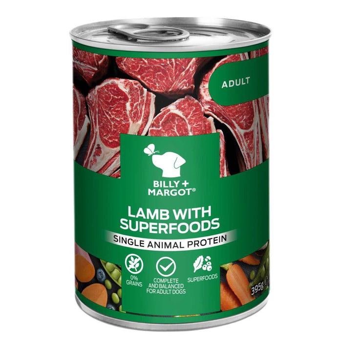 Billy + Margot Lamb with Superfood Blend Wet Can 395g