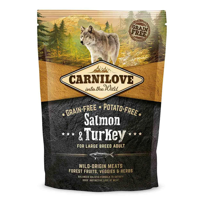 Carnilove Grain Free Adulto Gran Gran Salmón y Turquía Alimento de perro seco 1.5 kg