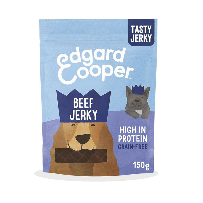 Jerkys sans céréales Edgard & Cooper avec Boeuf Strawberry & Mango Dog Treat 150g