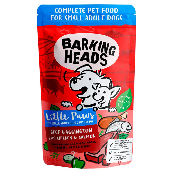 Barking Heads Little Paws Beef with Chicken & Salmon Wet Dog Food 150g
