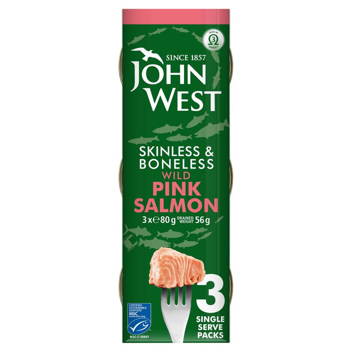 John West Pink Salmon MSC 3 x 80g