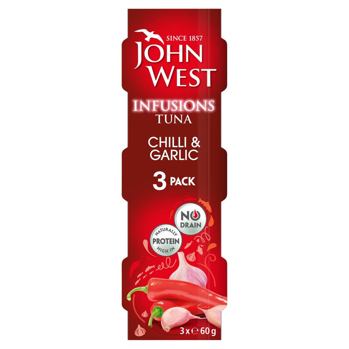 John West Thuna Infusions Chili & Knoblauch 3 x 60g
