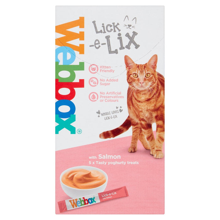 Webbox Cats Delight Lick E lix Salmon Cat traite 5 x 15g