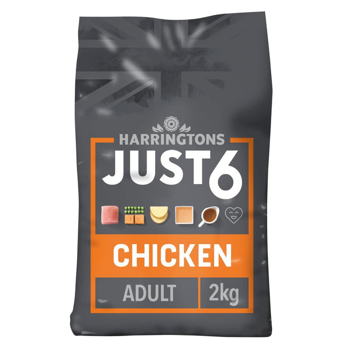 Harringtons nur 6 Hühnchen & Süßkartoffel Trocken Hundefutter 2 kg