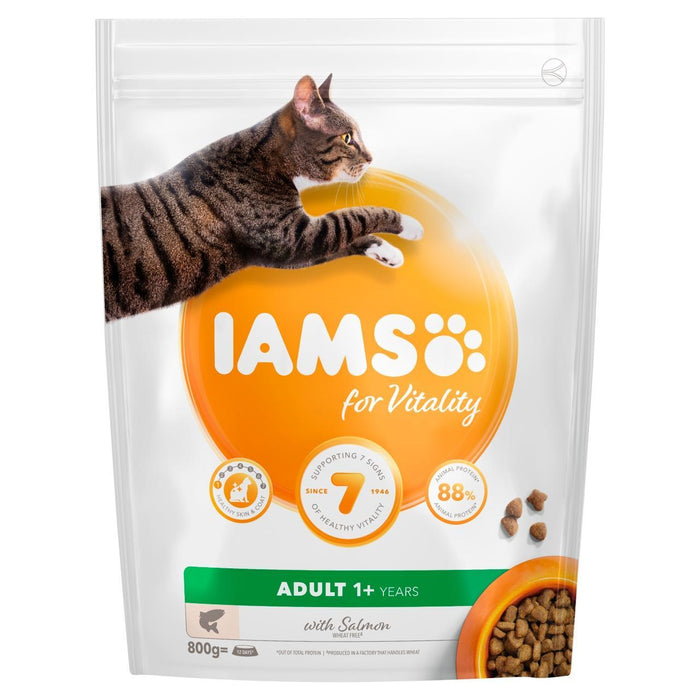 IAMS para Vitality Food Adult Cat Food with Salmon 800G
